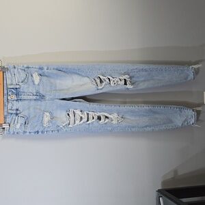 American Eagle Outfitters Jeans Women's Size 00 Light Blue Grunge Ripped